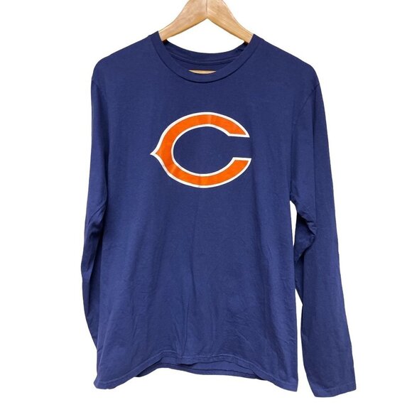 Fanatics NFL Pro Line Chicago Bears Football Long Sleeve Blue T-Shirt Medium - Picture 1 of 5